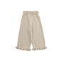 Girls Knitted Pants Wide Leg light beige