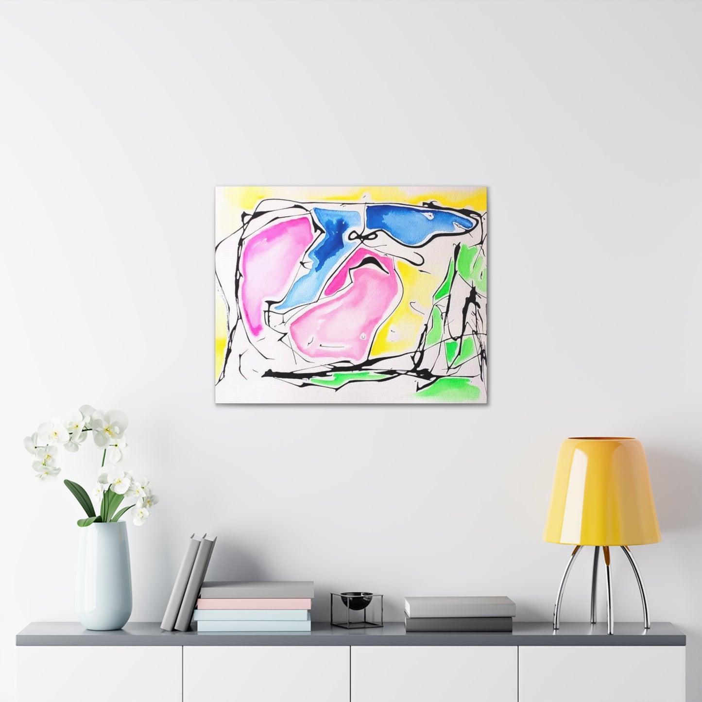 Pink Elephant Canvas Gallery Wraps 30″ x 24″ 1.25"