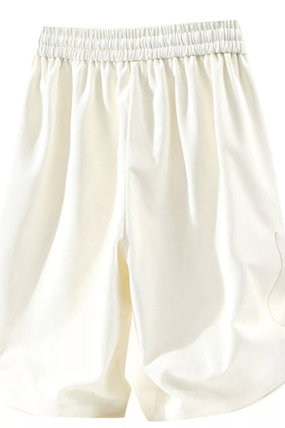Men's Plus Size Drawstring Pocketed Shorts - -