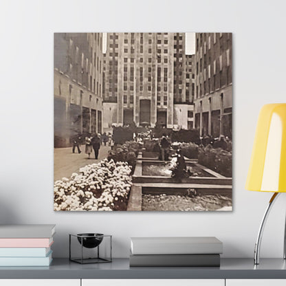 Rockefeller Plaza Canvas Gallery Wraps 24″ x 24″ 1.25"