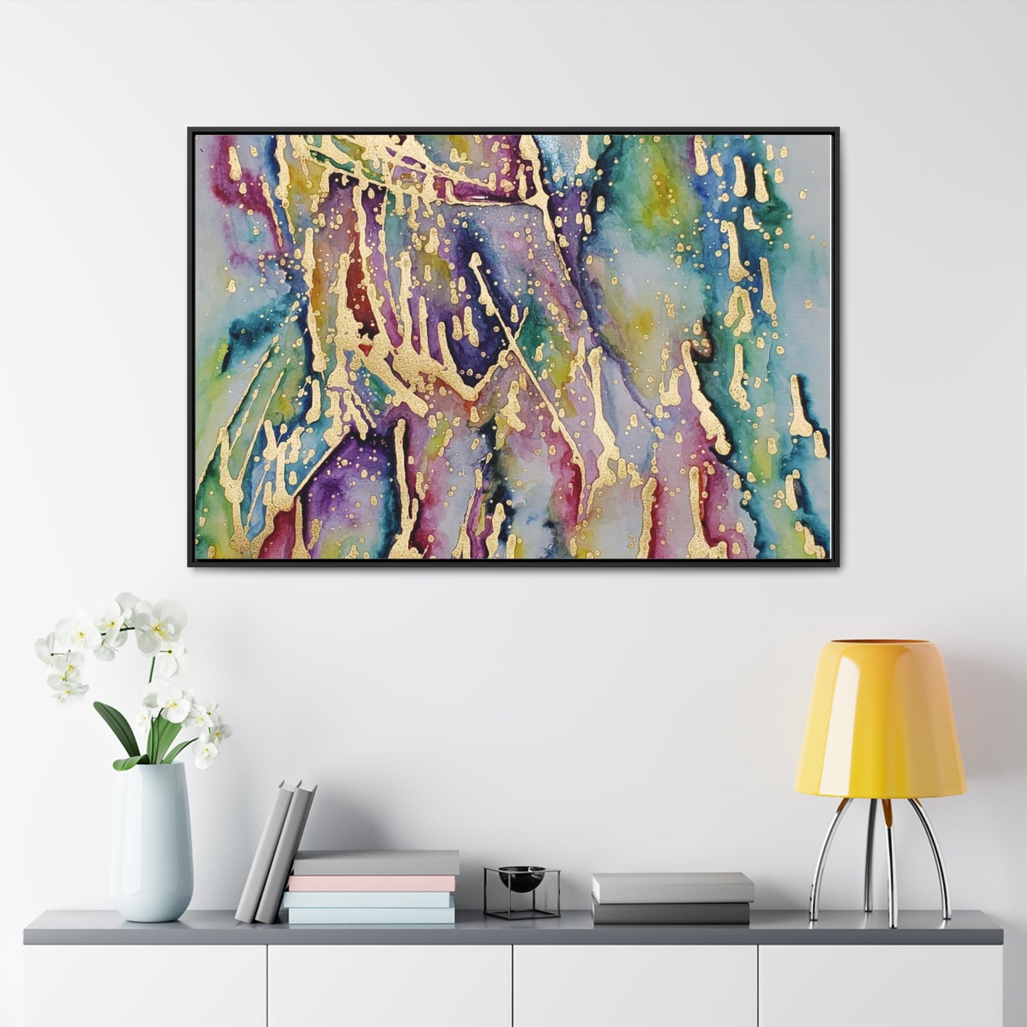 Purple Rain Gallery Canvas Wraps, Horizontal Frame