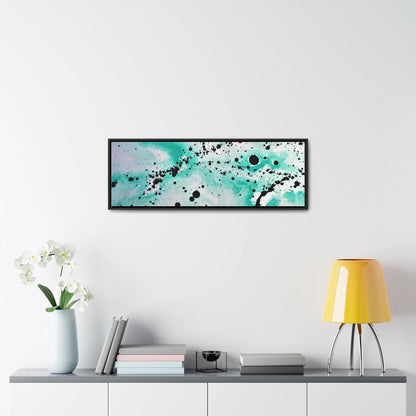 Teal Burst Gallery Canvas Wraps, Horizontal Frame