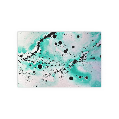 Teal Burst Silk Posters 18″ x 12″ (Horizontal) Semi Glossy