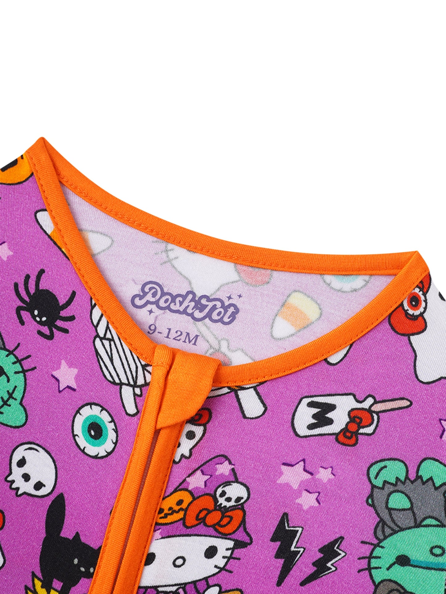 PoshTOT Sanrio Hello Kitty Milk Bamboo Baby Convertible Zippy Romper - - Zippy Romper