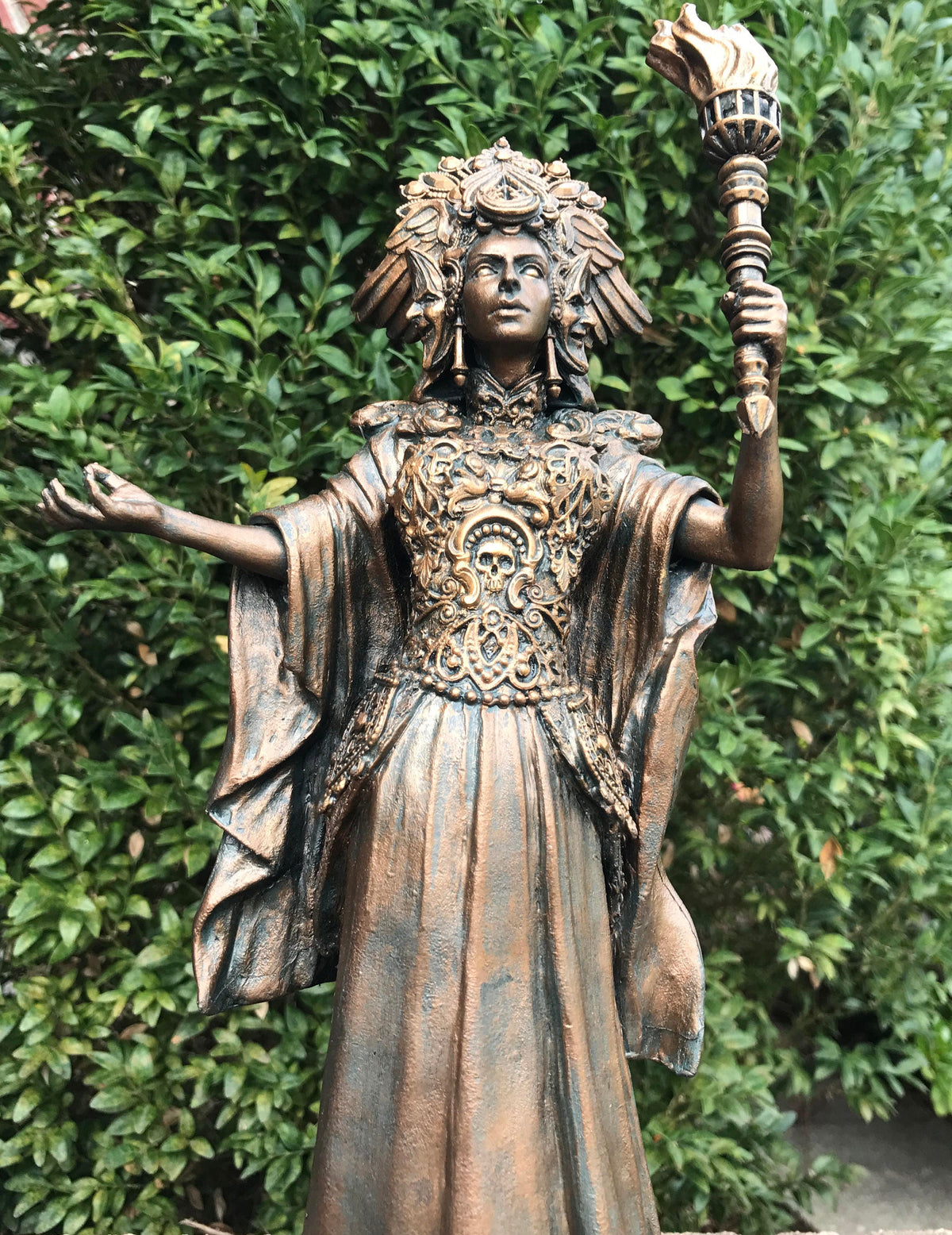 Hecate, Goddess of Witchcraft and Magic Statue, Resin Sculpture | Mythical Goddess Figurine | Folklore Altar Statue for Gothic Home Decor - -