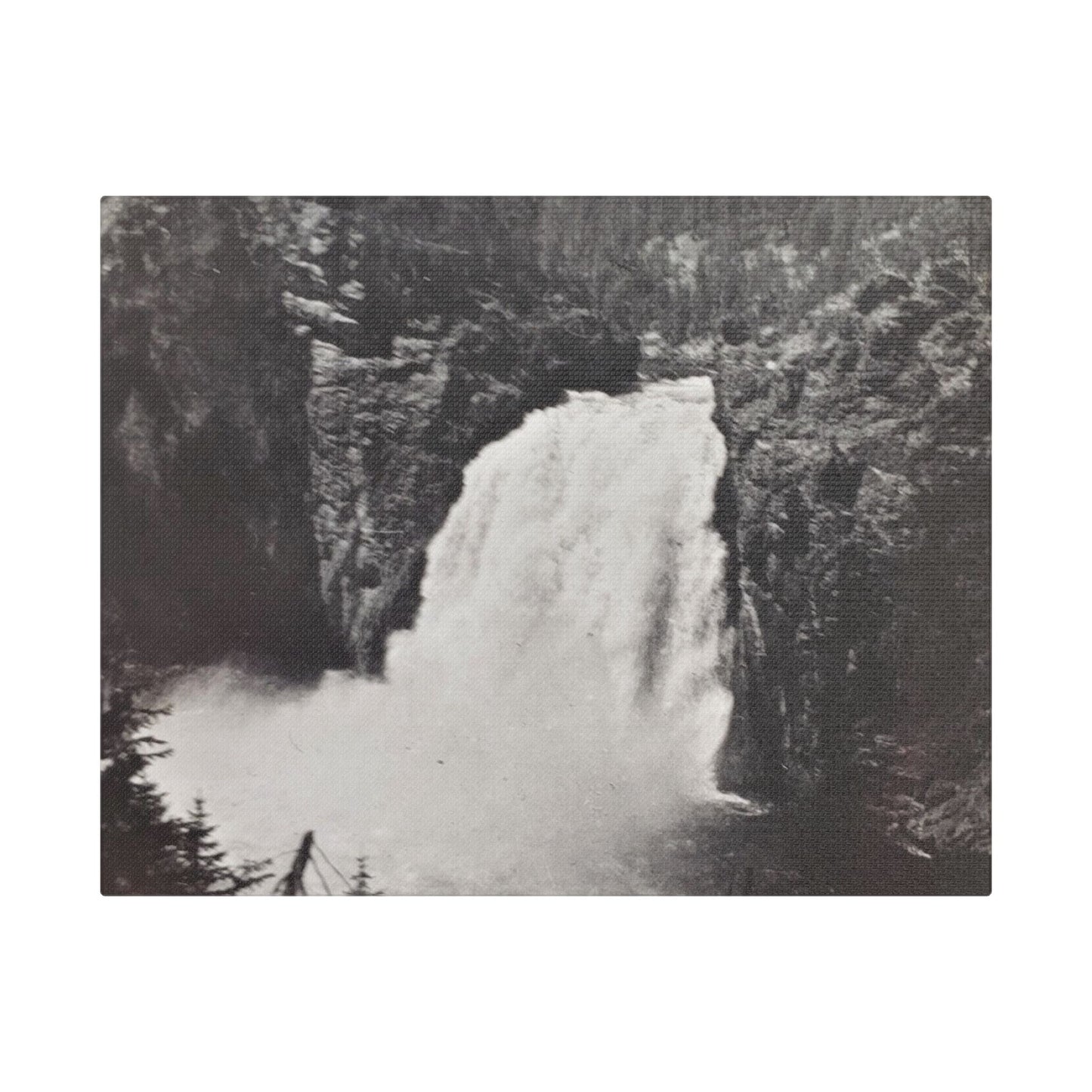 Upper Falls Yellowstone Satin Canvas, Stretched