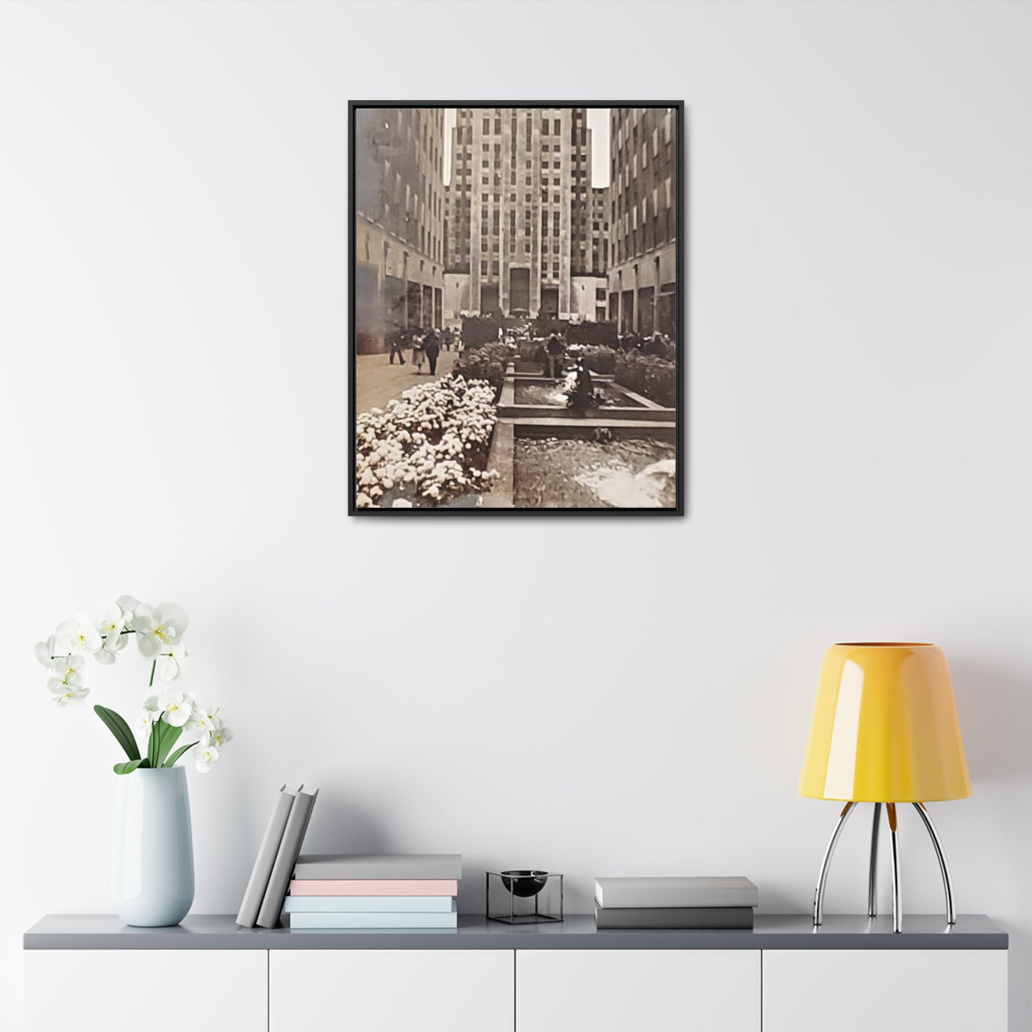 Rockefeller Plaza Gallery Canvas Wraps, Vertical Frame