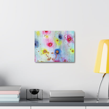 Raining Blooms Stretched Canvas