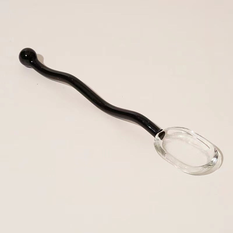 Creative Candy Color Spoon - black transparent color - spoons