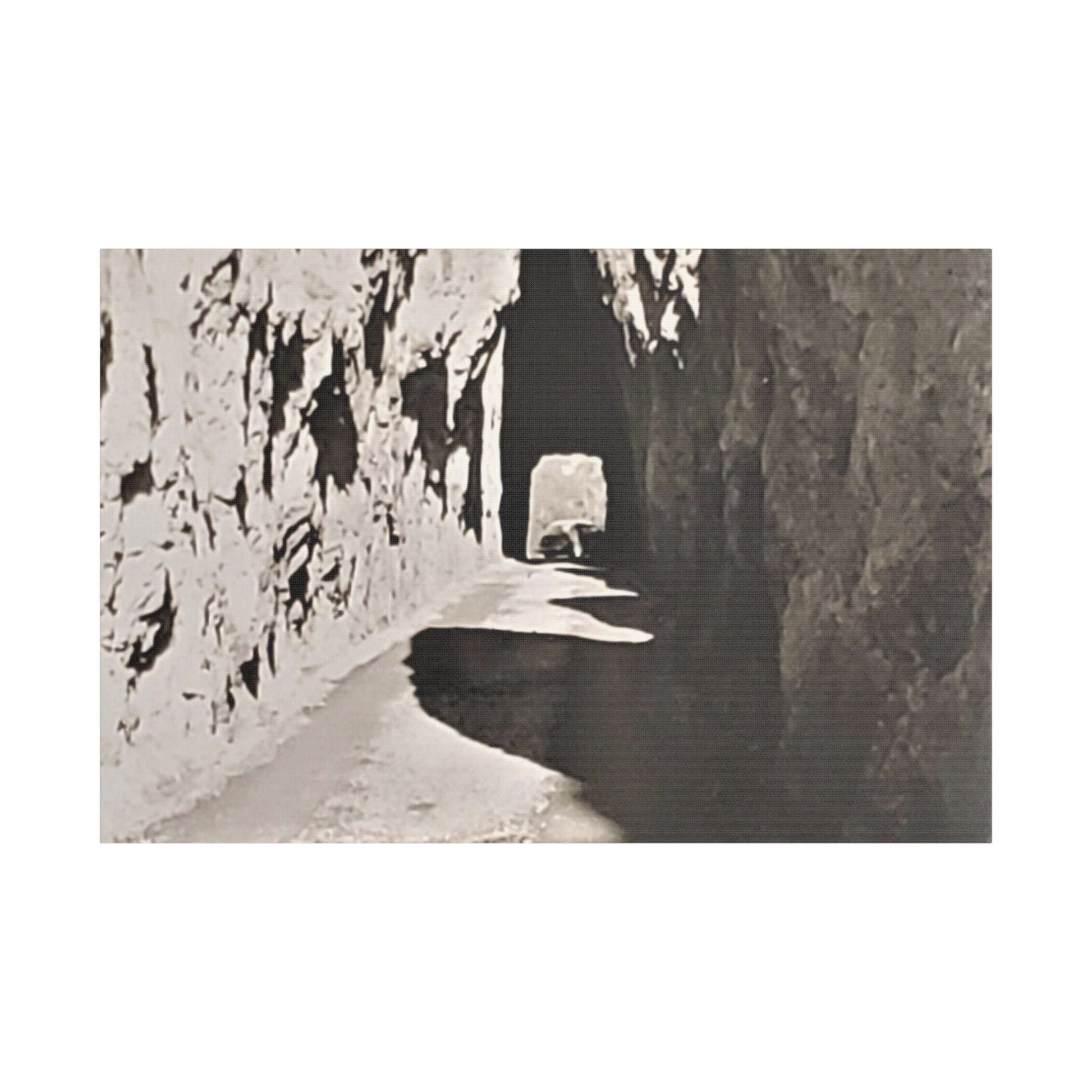 Tunnel at The Needles Satin Canvas Stretched