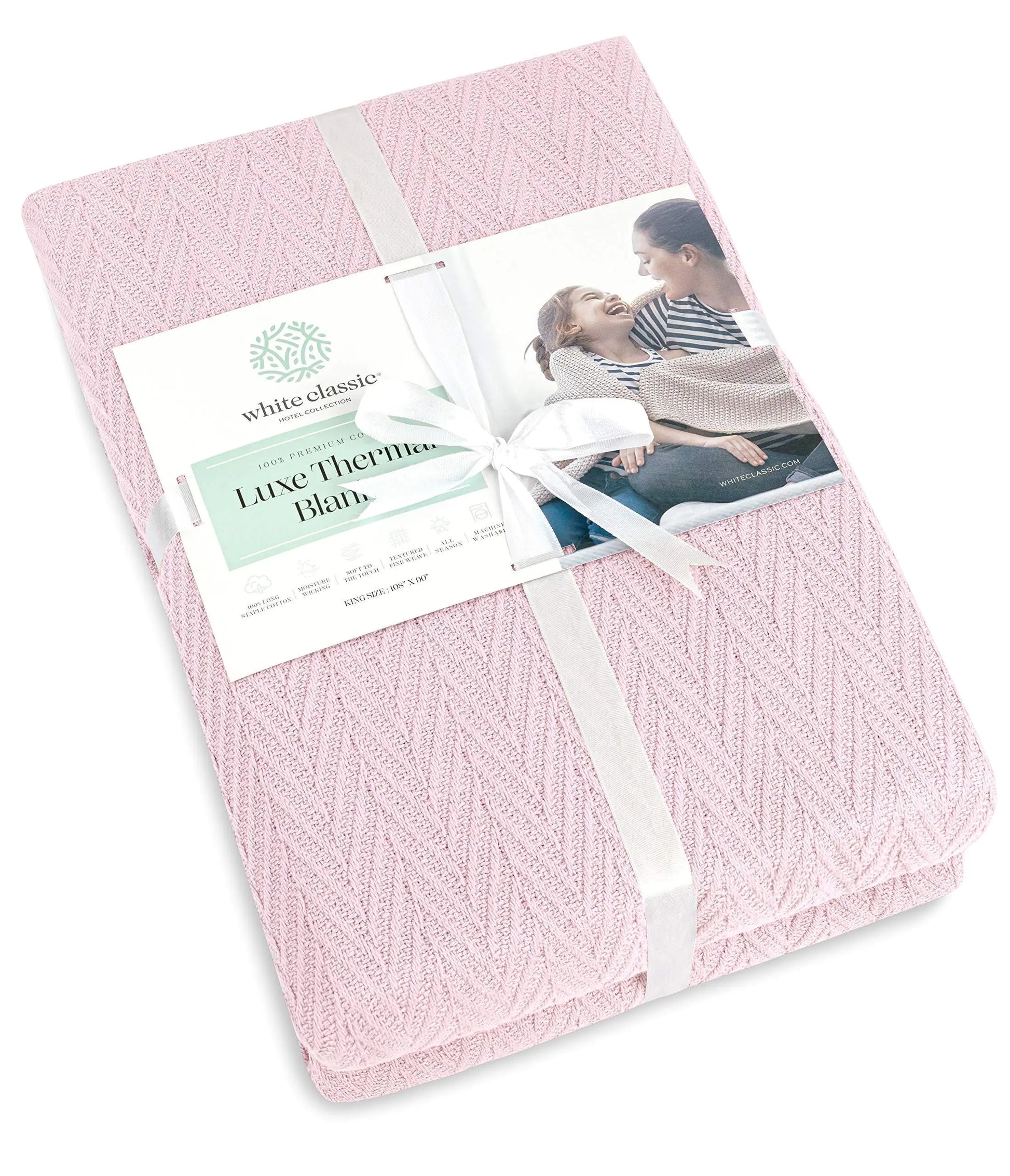 Pink King Size Cotton Blanket - Kia Day Design