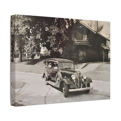 Classic Car Satin Canvas Stretched