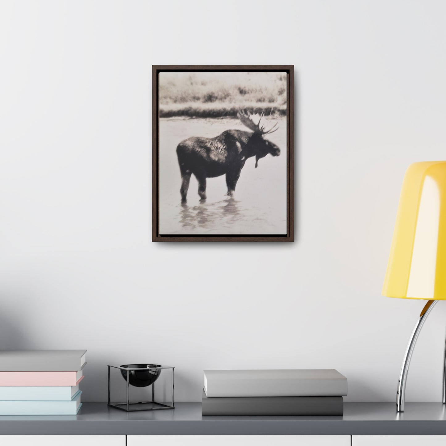 Yellowstone Bull Moose Gallery Canvas Wraps, Vertical Frame