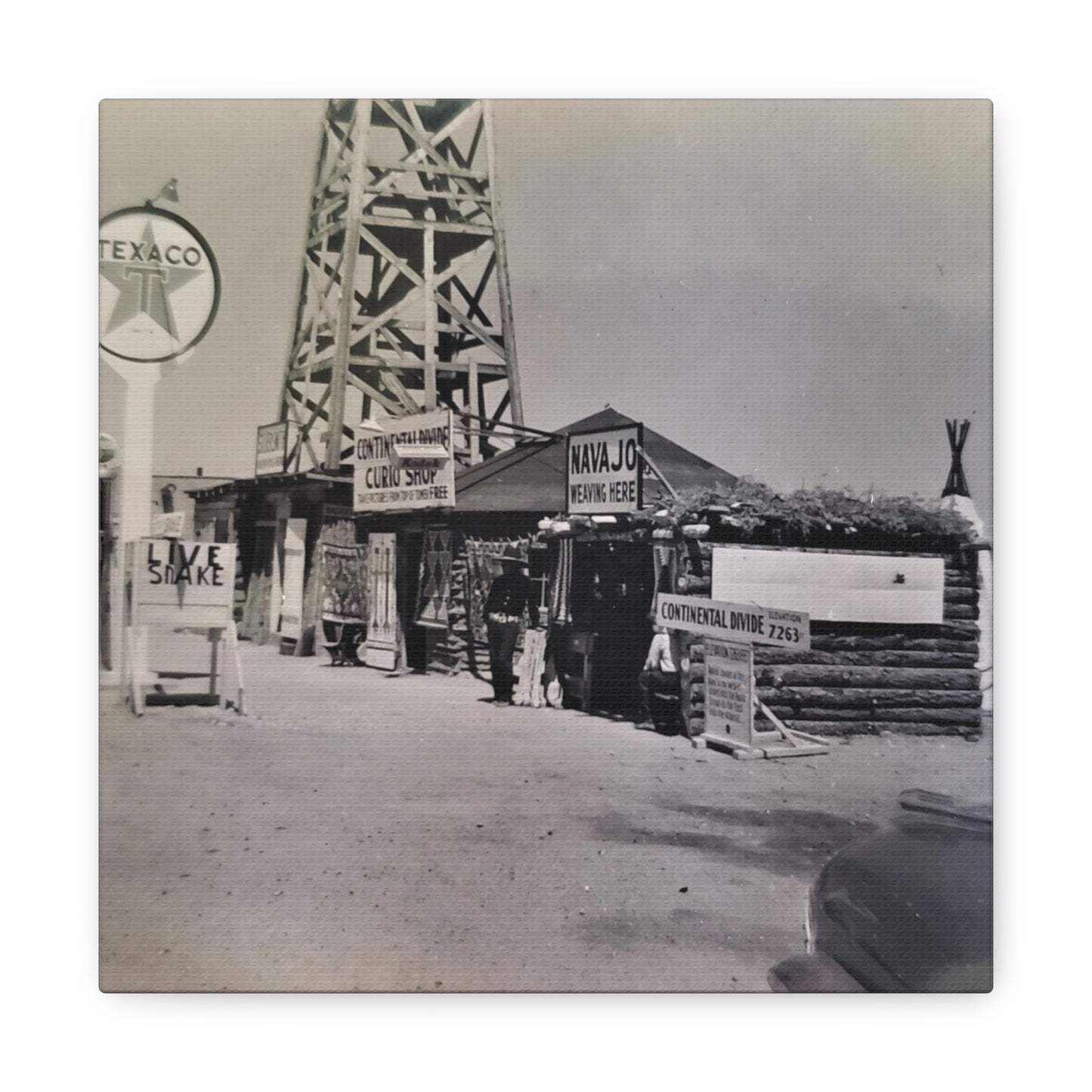 Texaco Station Continental Divide Canvas Gallery Wraps