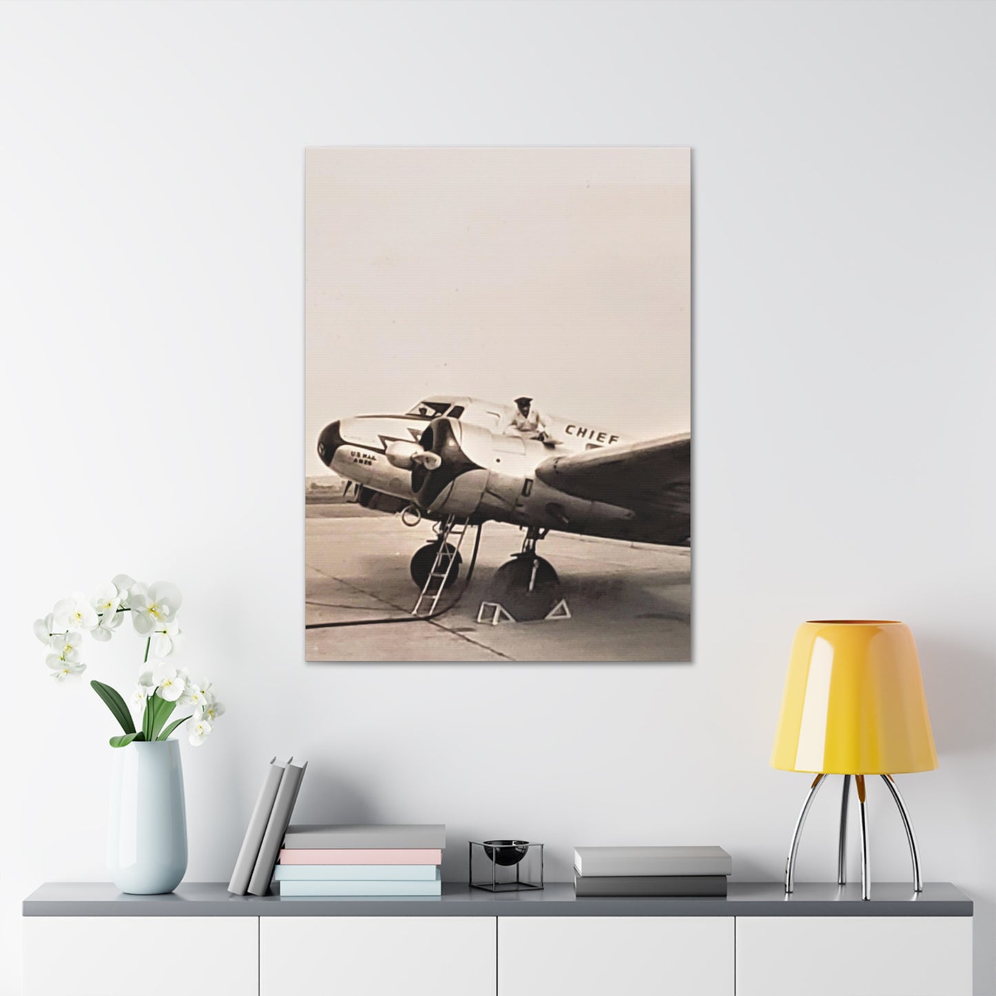 Refueling Mid-Contintent Chief Line Omaha Airport 1939 Canvas Gallery Wraps