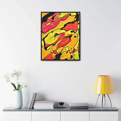 80s Rapture Gallery Canvas Wraps, Vertical Frame 24″ x 30″ 1.25" orange