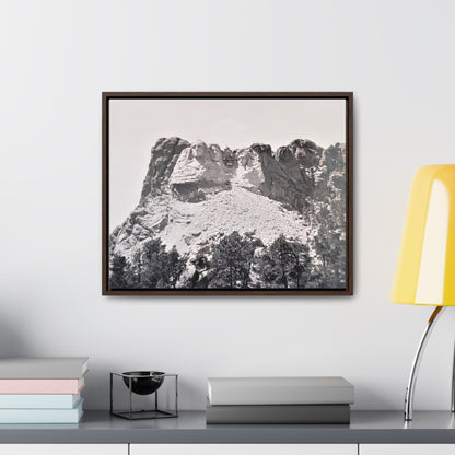 Black Hills Mount Rushmore Gallery Canvas Wraps Horizontal Frame 20″ x 16″ Walnut 1.25"