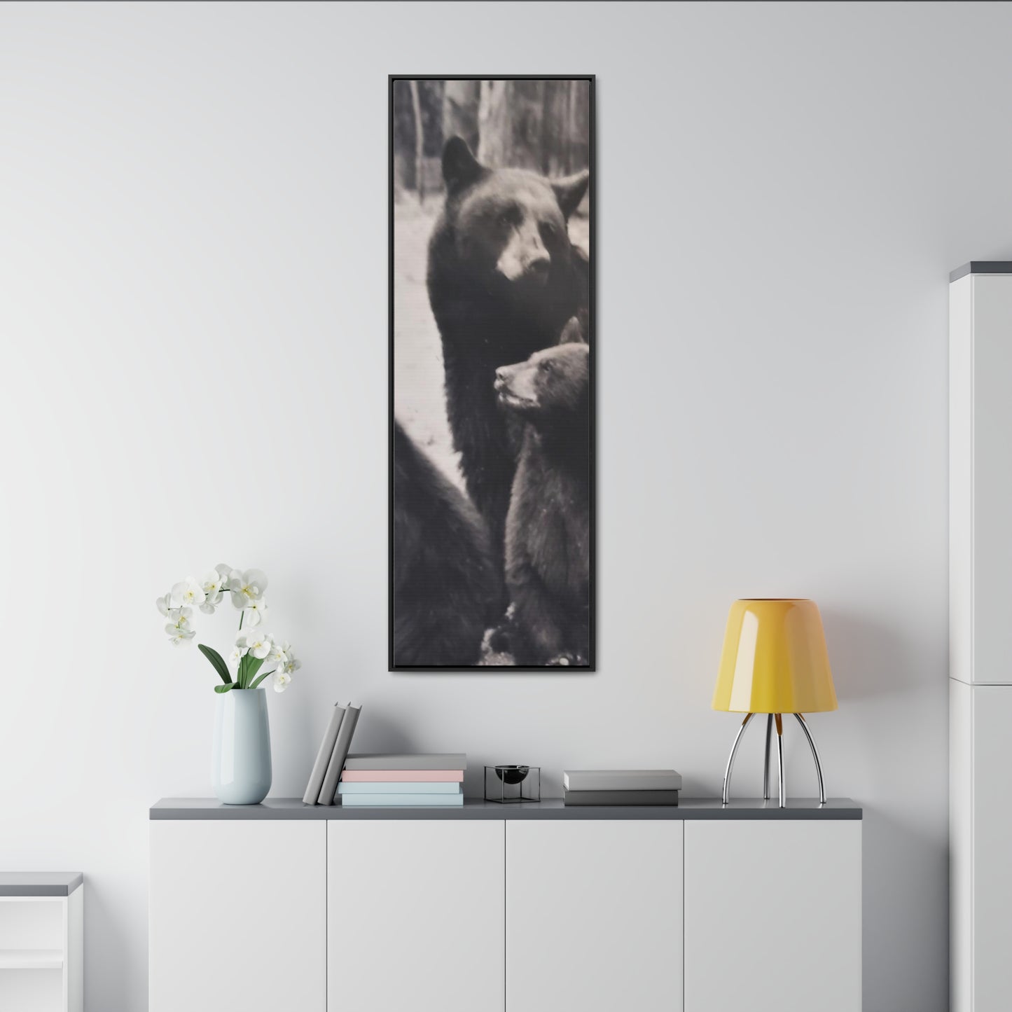 Yellowstone Back Bears Gallery Canvas Wraps, Vertical Frame