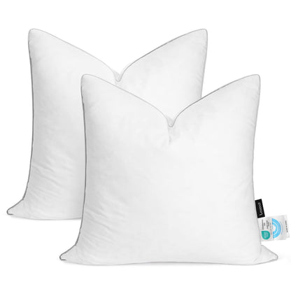 Set of 2 Down and Feather Throw Pillow Inserts - - pillow