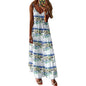 Women Boho Vintage Maxi Dress - White 1 Extra Large - dress