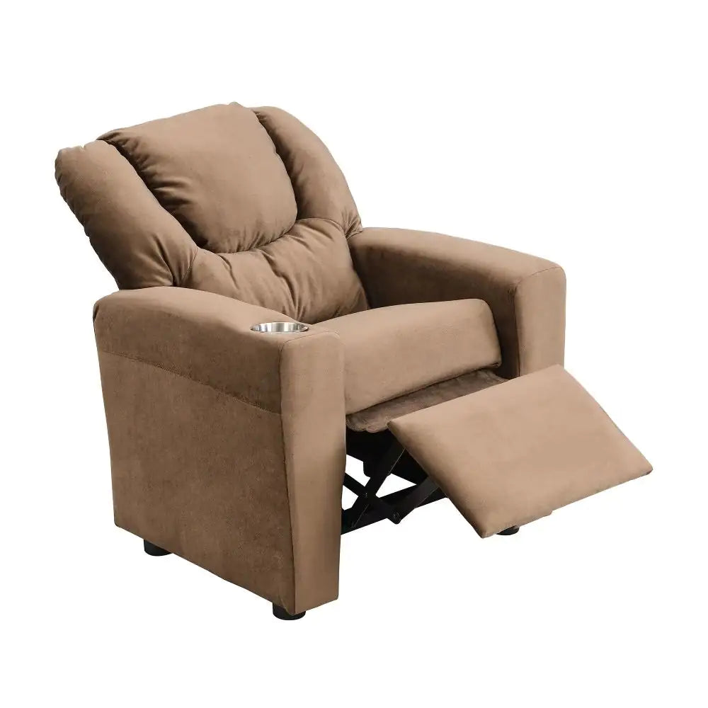 Kids Upholstered Chair With Cup Holder - - chair