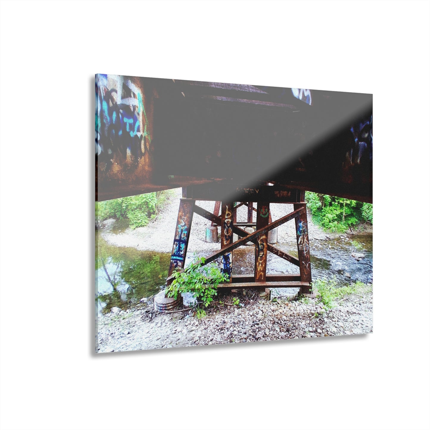 Urban Bridge Acrylic Print French Cleat Hanging - 14″ x 11″ (Horizontal) 0.25'' - Home Decor