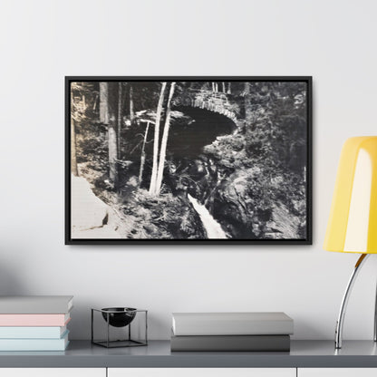 Narada Falls Yellowstone Gallery Canvas Wraps Horizontal Frame 24″ x 16″ Black 1.25"