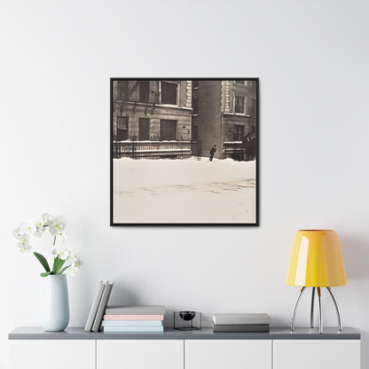 430 W 119th St New York Gallery Canvas Wraps Square Frame 30″ x 30″ Premium Gallery Wraps (1.25″) Black white