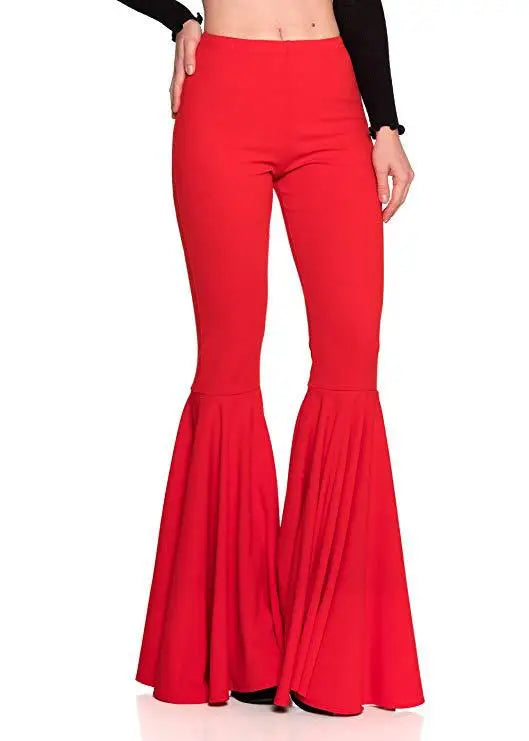 Solid Wide Leg Pant Leggings High Waist Cargo Pants Women