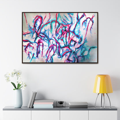 Pink Jellyfish Gallery Canvas Wraps, Horizontal Frame