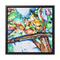 Owl In Flight Gallery Canvas Wraps, Square Frame Printify