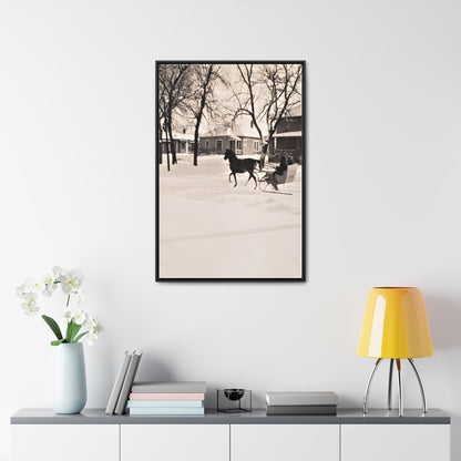 Carriage Ride Gallery Canvas Wraps Vertical Frame 24″ x 36″ Premium Gallery Wraps (1.25″) Black