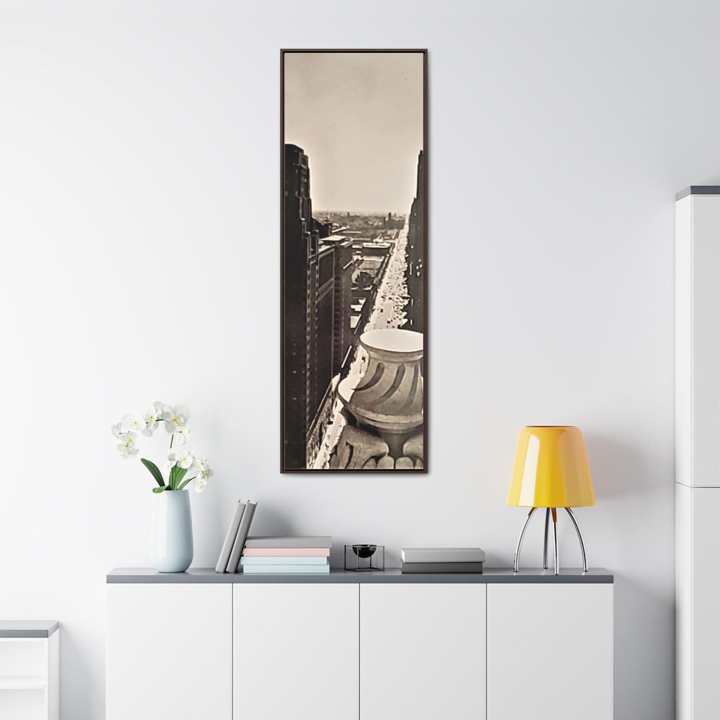 Michigan Ave Chicago Gallery Canvas Wraps, Vertical Frame