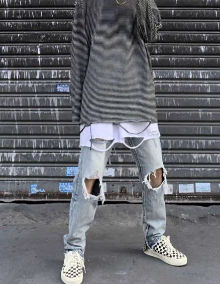 Ripped High Street Jeans