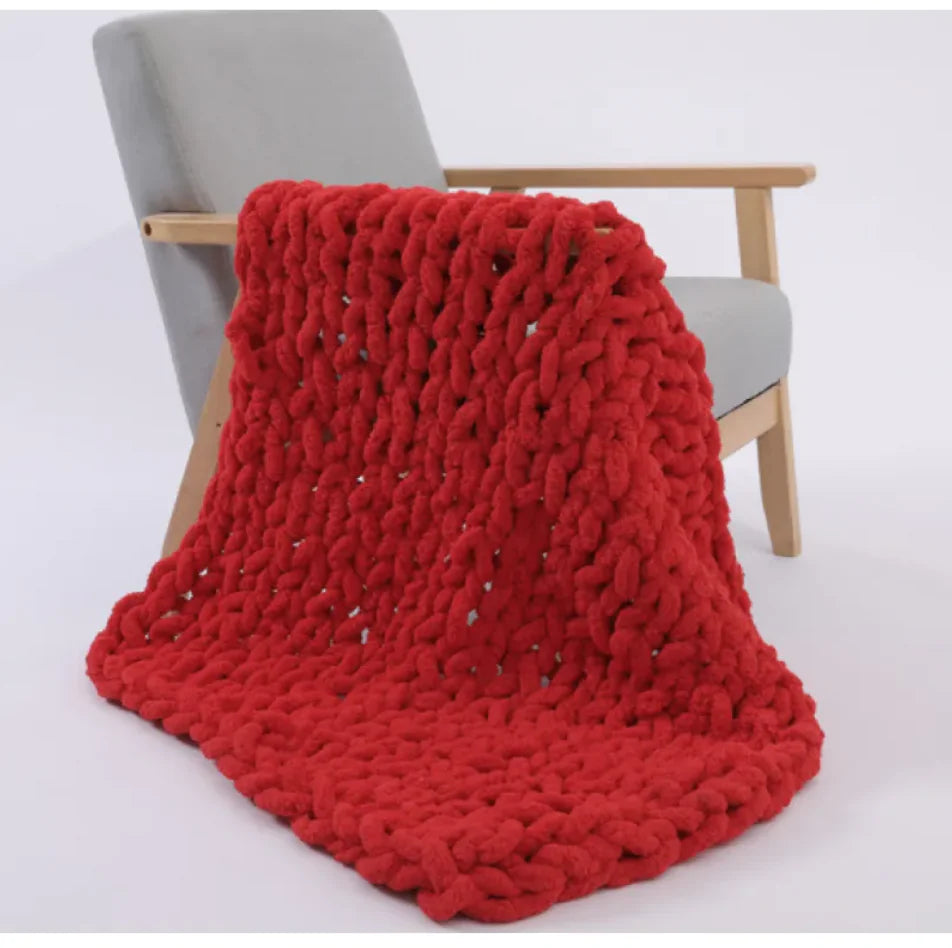 Handwoven Chunky Wool Blanket