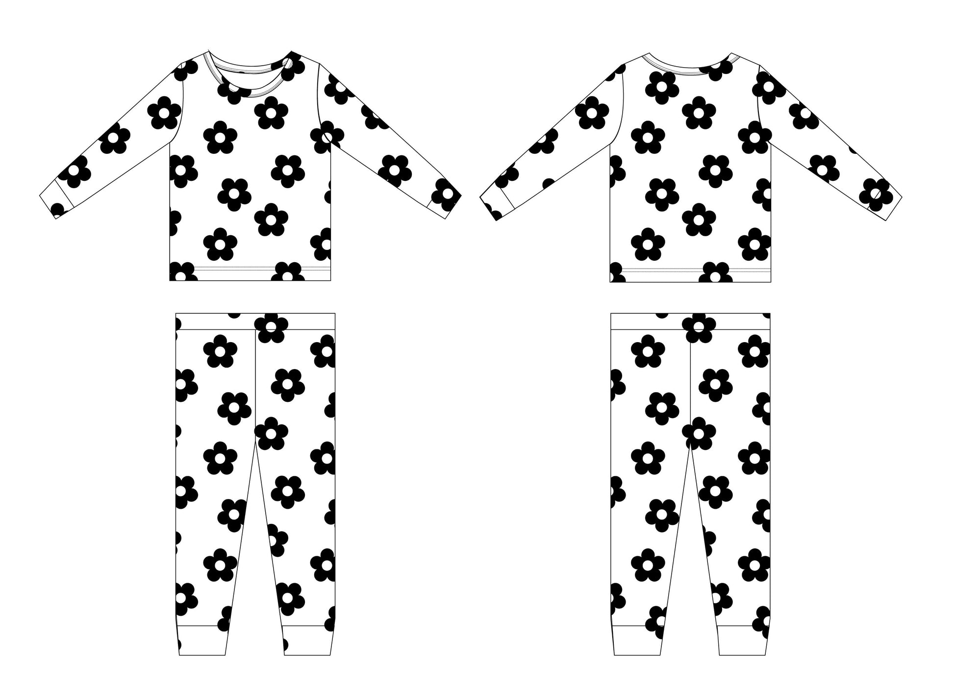 Presley ribbed - Set - - pajamas