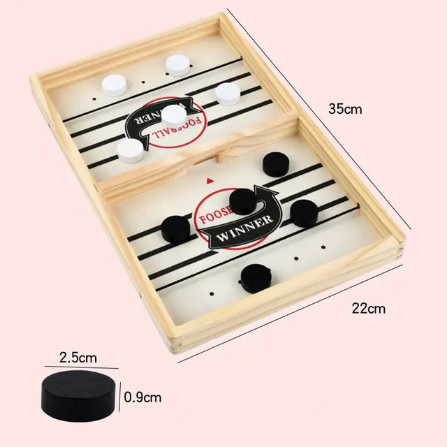 Table Hockey Fast Sling Puck Board Game - With Box 2 Small - toy