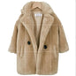 Kids Autumn And Winter Coat Brown 140cm