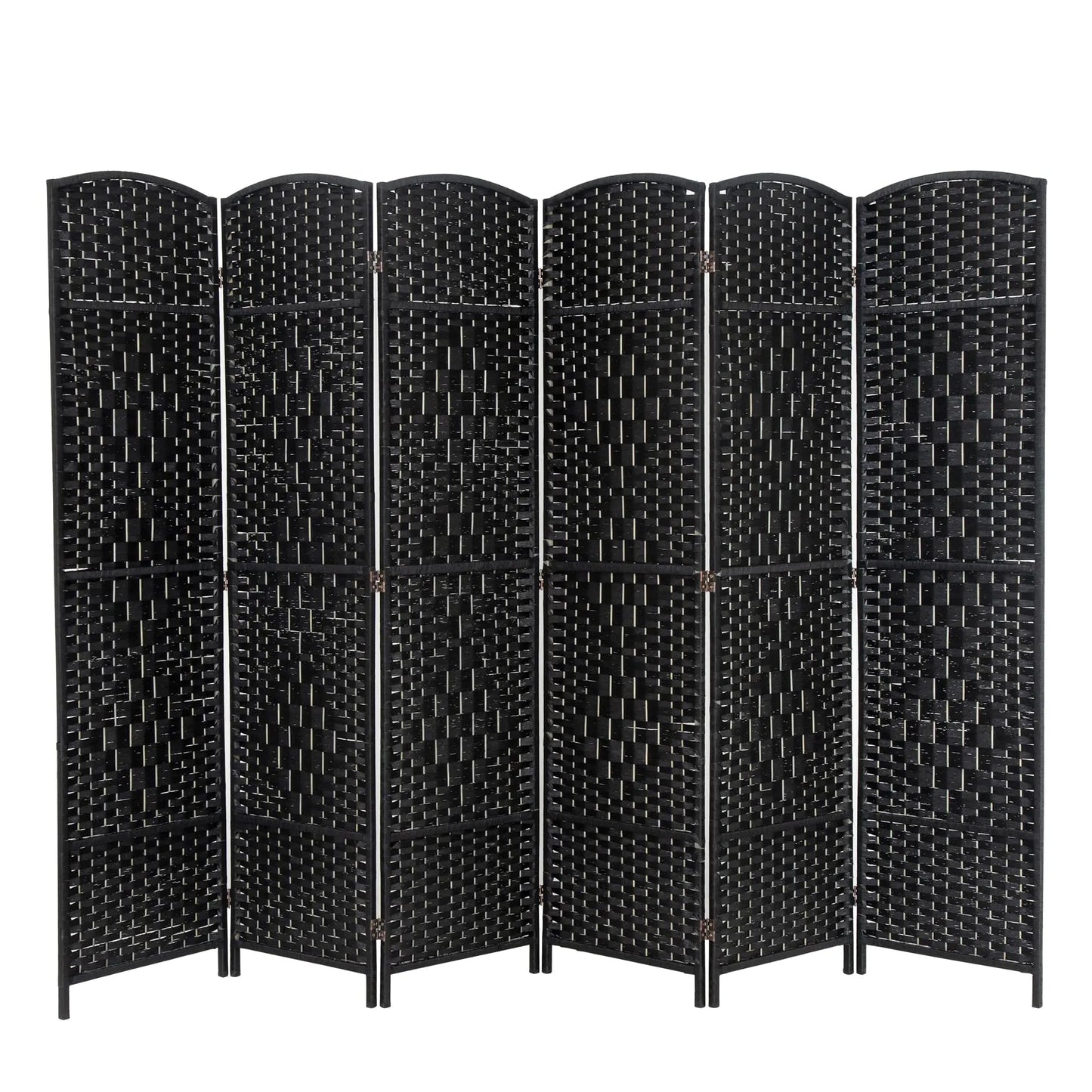 Room Divider 6 Panel Folding Privacy Divider 6 Ft Indoor Wall Divider Portable Partition Wood Screen Black Kia Day Design