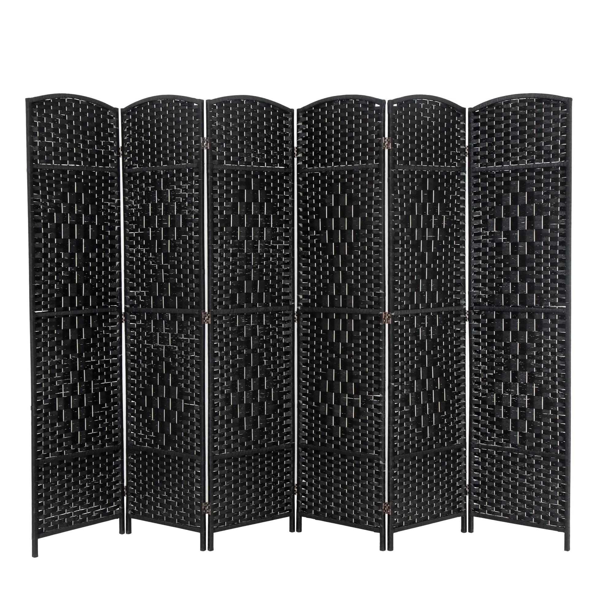 Room Divider 6 Panel Folding Privacy Divider 6 Ft Indoor Wall Divider Portable Partition Wood Screen Black Kia Day Design