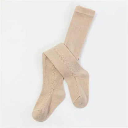 Solid Color Soft Knitted Baby Socks Biege Small