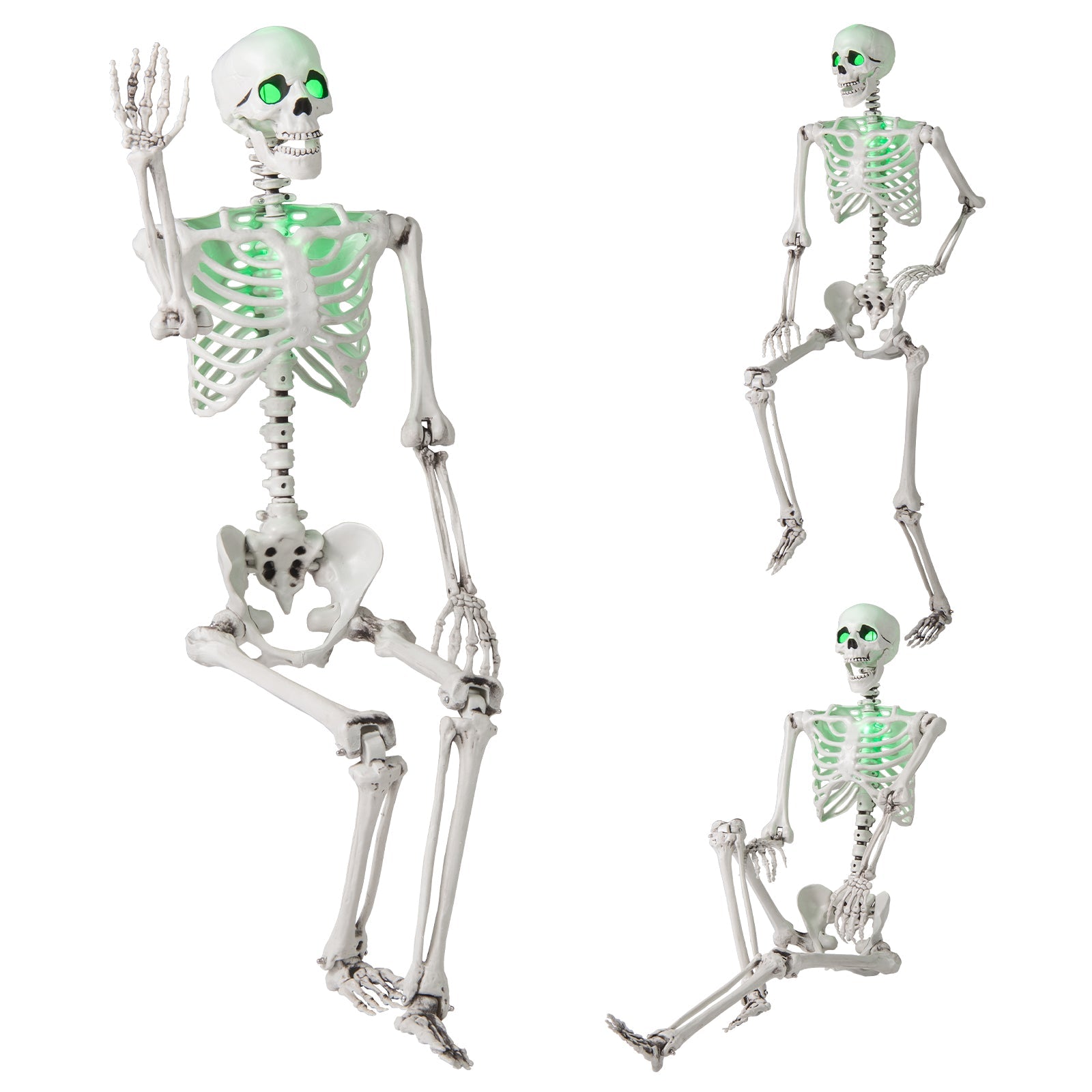 5.5 FT Halloween Skeleton Life-Size Posable for Indoor Outdoor Decoration - Default Title -