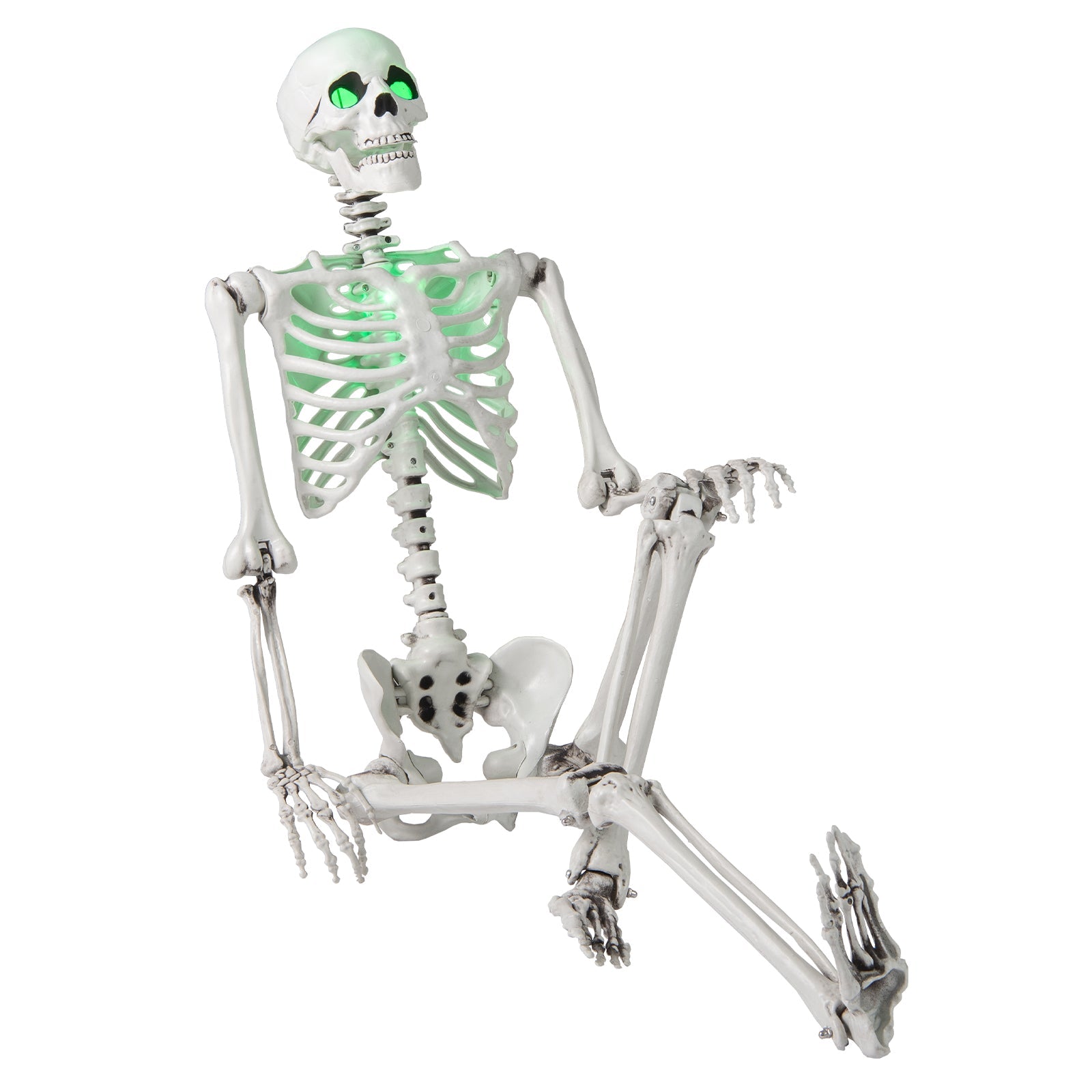 5.5 FT Halloween Skeleton Life-Size Posable for Indoor Outdoor Decoration - -