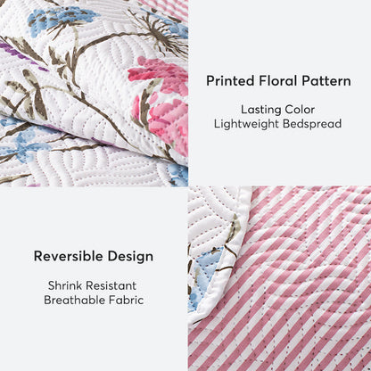 Kasentex Spring Floral Quilt Set- Kasentex- {{Product type}}