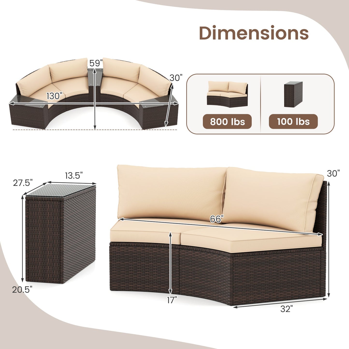5 Pieces Patio Furniture Set- DirectDeals- {{Product type}}