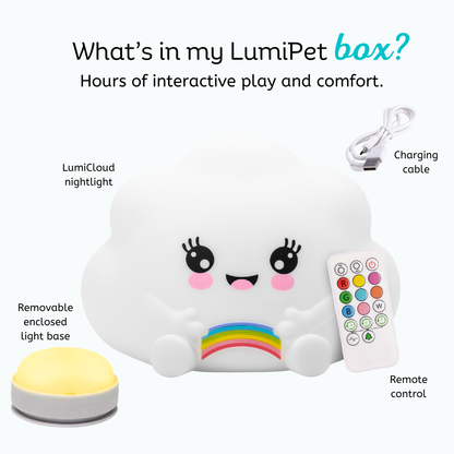 LumiPets® Kawaii Cloud - Children's Nursery Touch Night Light - - Item 0112