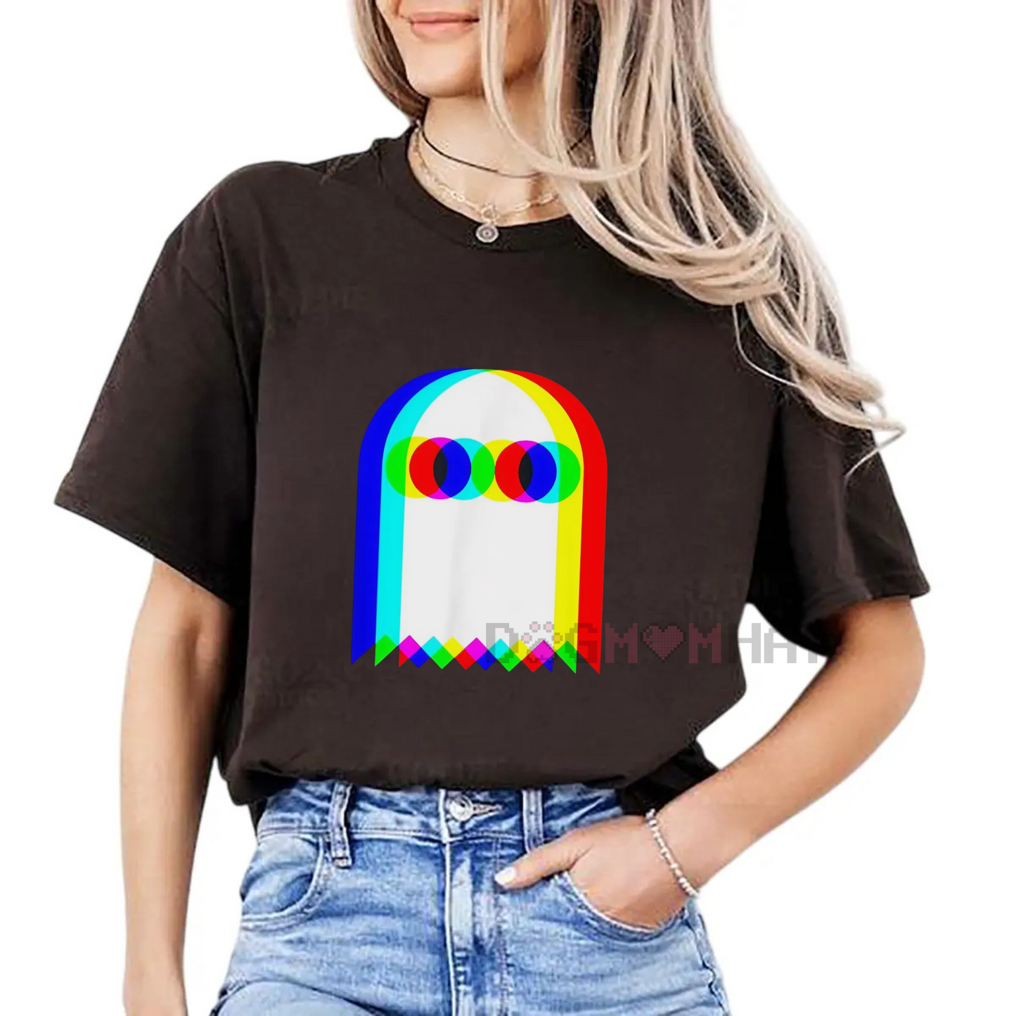 Ghost Trippy Vaporwave T-Shirt – Halloween Techno Rave EDM Party Tee - - T-shirt