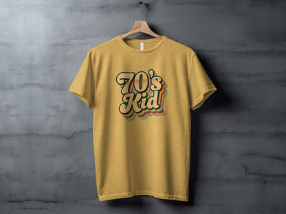 Retro Style 70s Kid With Colorful Layers T-Shirt- Cloud 16 Clothing Co.- {{Product type}}