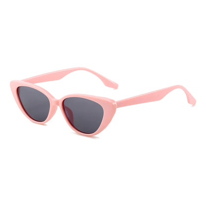 Retro Triangle Cat Eye Women Outdoor Sunglasses pink black