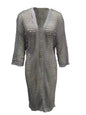 Hollow Knitted Long Cardigan Women - Gray - 0